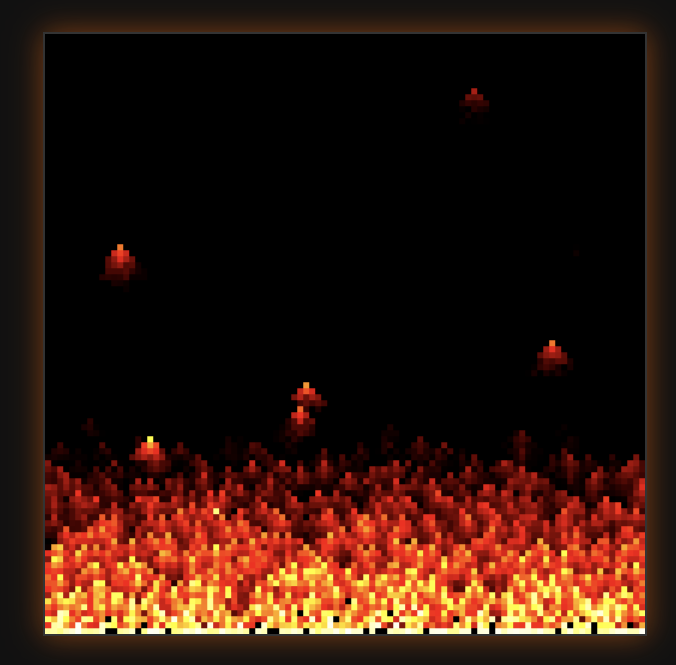 Flame animation created using Claude